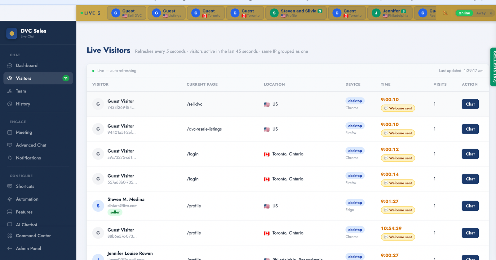 Broker Operations — Admin tools for listing verification and deal coordination