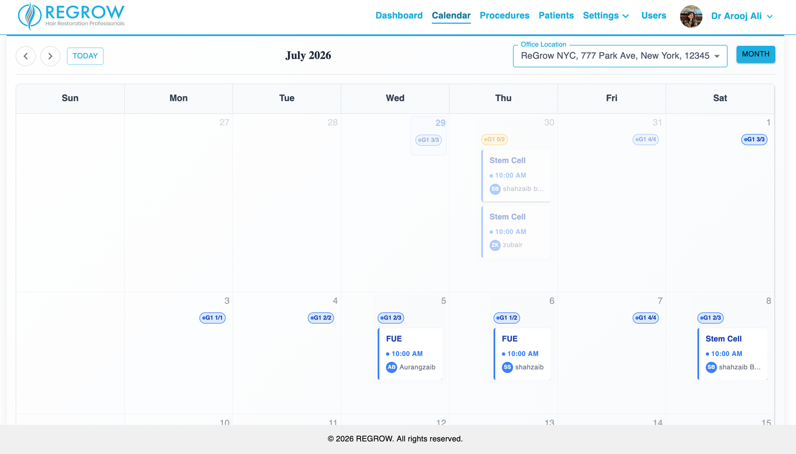 Regrow Healthcare Clinic Operations and Practice Management Platform